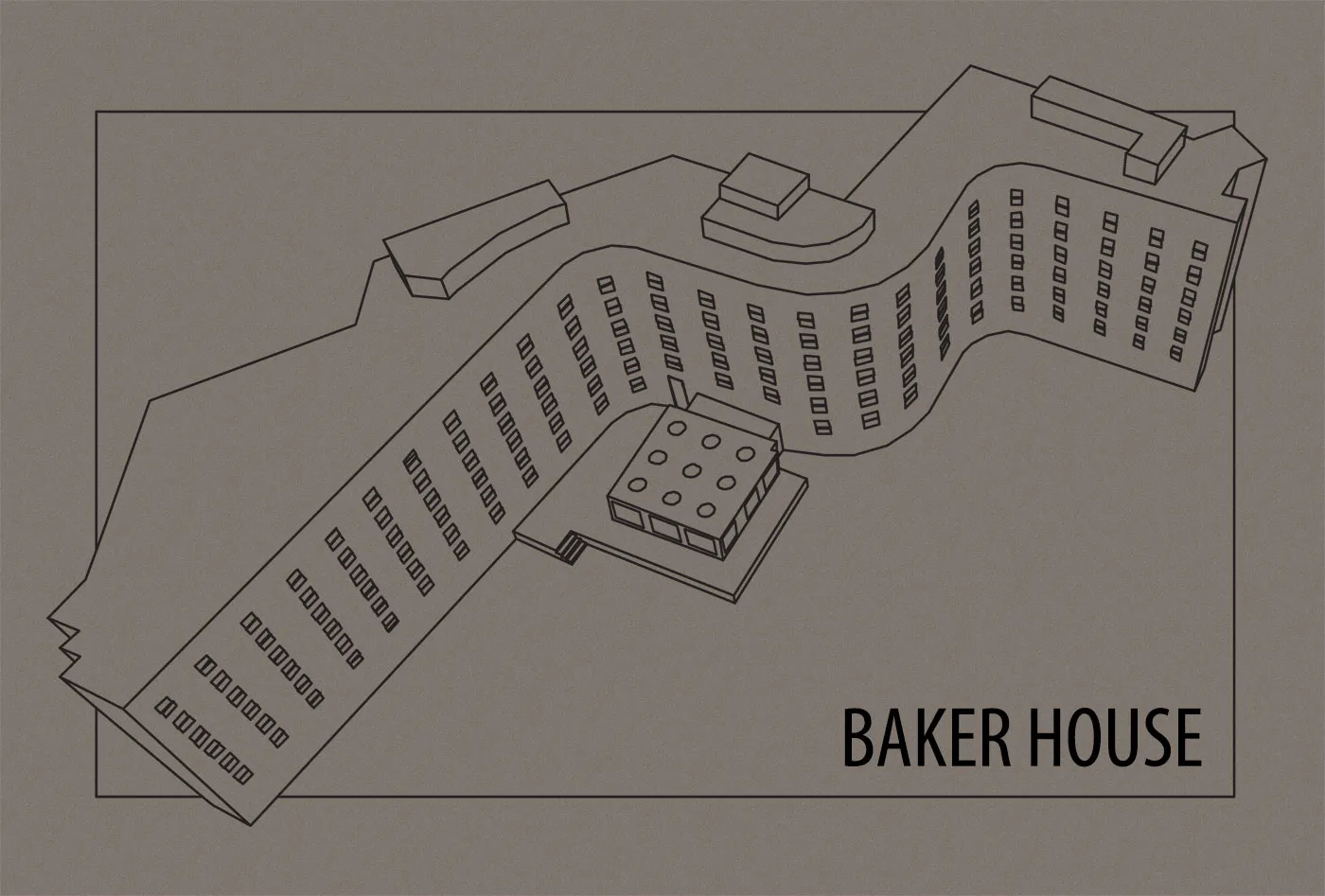 MIT Baker House Illustration