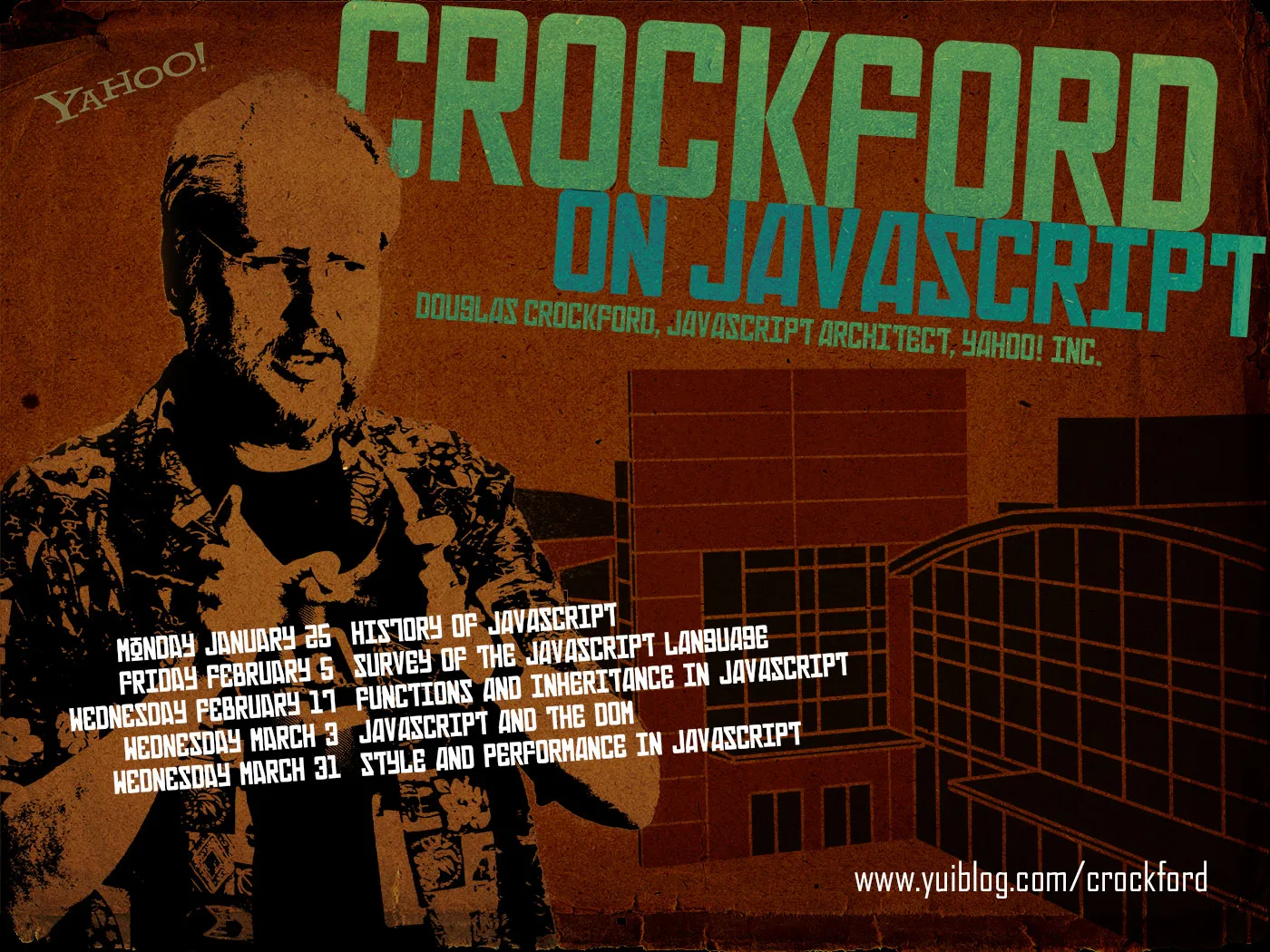 Poster for a Lecture Series by Douglas Crockford